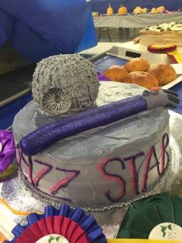 Star Wars Cake with Light Saber and Death Star