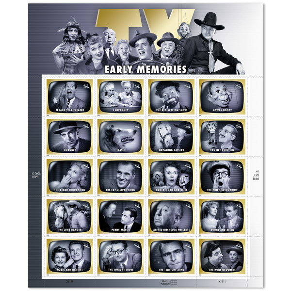 Early TV on Stamps